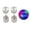 Mix-color, variant on LED Earrings Glowing Light Up Crown Ear Drop Pendant Studs Party Gift Hot L5