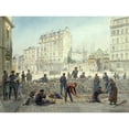 thumbnail image 2 of Jean-Baptiste-François Arnaud-Durbec 18x14 Gold Ornate Wood Frame and Double Matted Museum Art Print Titled - Barricade Under the Town, Place Blanche (1871), 2 of 4