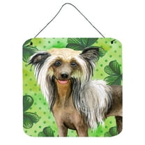 Carolines Treasures BB9833DS66 Chinese Crested St Patricks Wall or Door Hanging Prints Green 6HX6W multicolor