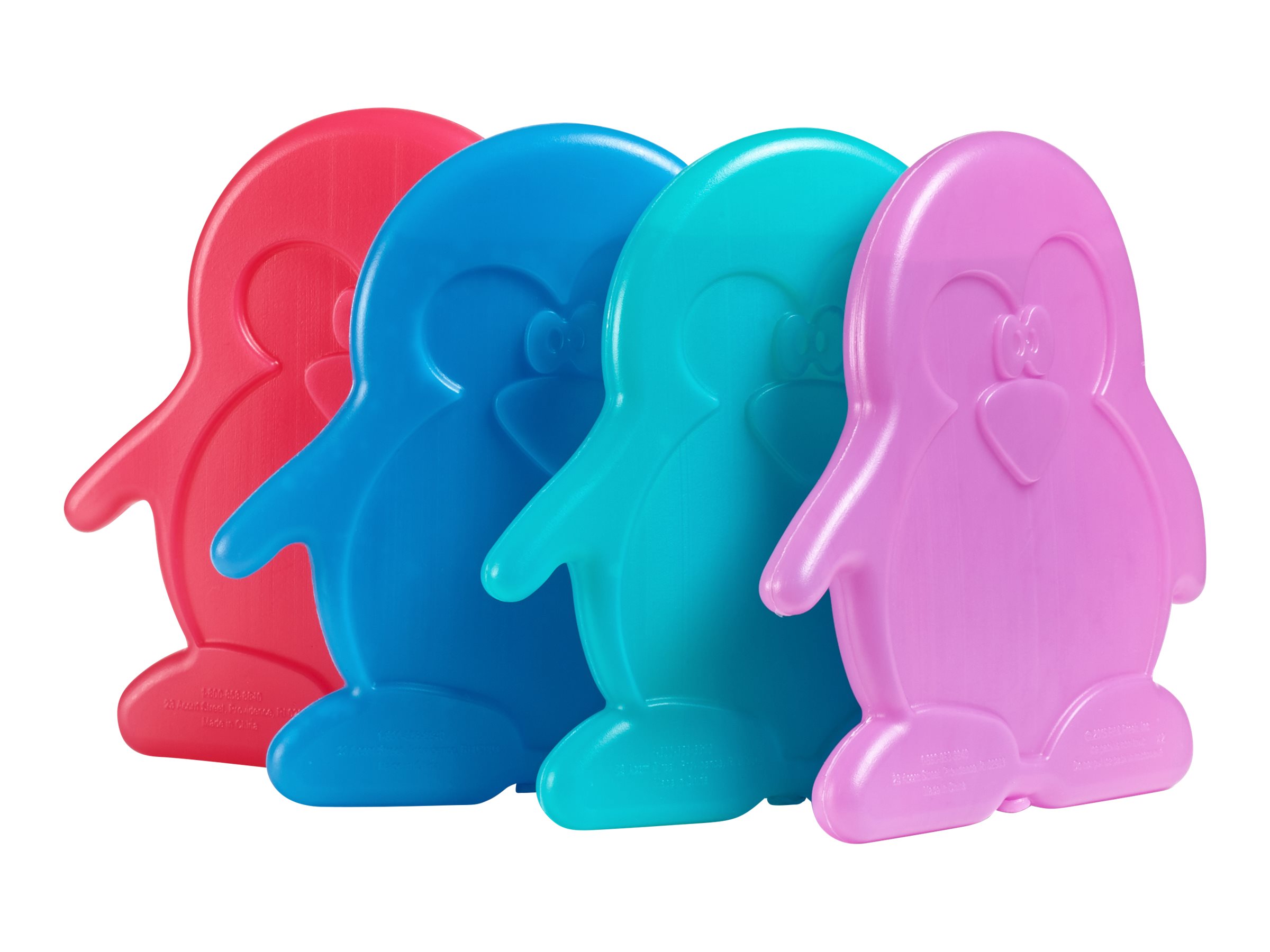 Fit and Fresh Ice Packs Cool Coolers Multicolored Penguin 4 Count