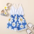 thumbnail image 4 of Odeerbi Clearance Toddler Kids Girl Vest Backless Sunflower Printed Romper Clothes Sunsuit Outfits, 4 of 9