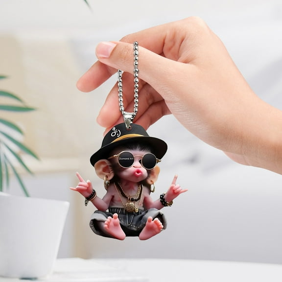 Cute Monkey Keychain With Cool Details For Fashion And Aviation Lovers, Durable Pendant For Daily Use And Decoration, Perfect Gift For Men Women Boys Girls Enthusiasts