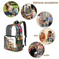 thumbnail image 5 of ZIATUBLES Clear Backpack, Heavy Duty Fabric & PVC Transparent Bookbag with Sloth Flower Butterfly Print, Large Capacity See Through Backpack for School College Work Travel Security, 5 of 7