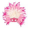 thumbnail image 1 of Tocado de plumas para adultos y niños, ideal para cosplay, carnaval, fiestas de disfraces y Halloween. Rosa Blanco, 1 of 9