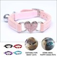 thumbnail image 2 of EeaseCA 4 Pcs Collier de Sécurité Ajustable en Forme de Cœur pour Chat avec Clochette et Sangle en Strass, 2 of 9