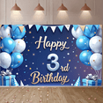 thumbnail image 7 of Yatrandify Colorful Balloons Happy Birthday Banner Festive Design Party Decoration for Kids 3rd Birthday Celebration, 7 of 7