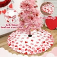 thumbnail image 4 of Happy Valentine''s Day Tree Skirt 48 Inches Love Heart Tree Skirt Romantic Red Tree Decorations Christmas Tree Skirt Mat for All Season Party Indoor Outdoor, 4 of 6