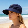 thumbnail image 5 of 2026 New Women's UV Protection Sun Visor Hat, Sun Hats for Women, Lightweight Foldable Ponytail Sports Cap Beach Outdoor, 5 of 5
