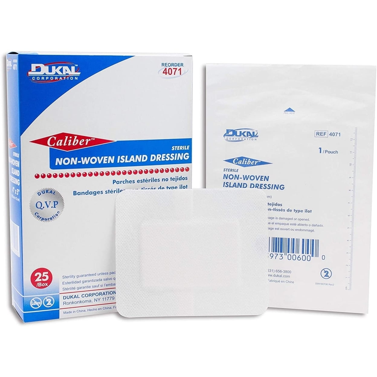 25 Pack White Sterile Island Dressing 4" x 5" /w Non-Adherent Pads