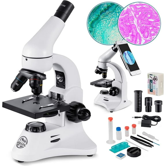 BEBANG 40X-2000X Microscopes for Adults Kids Students, with Microscope Slides, Powerful Professional Microscopes for School Home Education