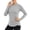 AB410 Silver, variant on Women Long Sleeve T-Shirts Casual Solid Color Crewneck Base Layer Ladies Work School Tshirts Size S