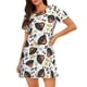 thumbnail image 1 of Easygdp Rottweiler Camisón de manga corta para mujer, informal, estampado, 1 of 6