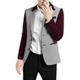 thumbnail image 2 of Lars Amadeus Men's Plaid Pattern Blazer Slim Fit Casual Sports Coat, 2 of 6