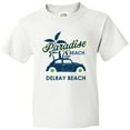 thumbnail image 3 of Inktastic Paradise Beach in Delray Beach with Palm Trees and Car Youth T-Shirt, 3 of 5