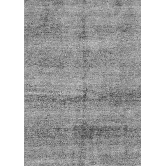 Ahgly Company Indoor Rectangle Abstract Gray Modern Area Rugs, 2' x 5'