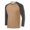 Coffee, variant on Mens Long Sleeve Shirts Casual Breathable Solid Color Sport Raglan Round Neck Shirts Tops