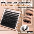 thumbnail image 3 of SENLINK 2027 NEW Fluffy Thick Lash Clusters DIY Eyelash Extension 10-18MIX D Curl Lash Clusters 100D Wispy Individual Eyelash Extensions Clusters Lashes DIY Fluffy Lash for Beginners by SENLINK, 3 of 8