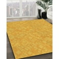 thumbnail image 3 of Ahgly Company Machine Washable Indoor Square Transitional Deep Yellow Area Rugs, 3' Square, 3 of 7
