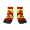 thumbnail image 7 of Women Men Athletic Socks Spanish Flag Cushioned Quarter Ankle Socks, 7 of 7