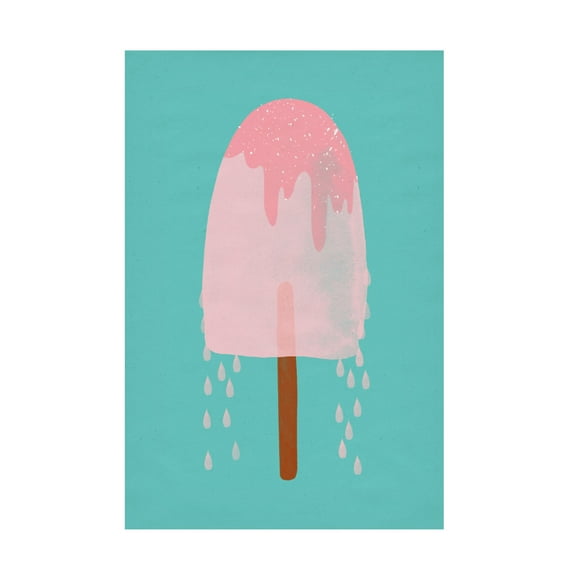 Canvas Wall Art - Treechild 'Yummy Ice Cream' Wall Art for Living Room, Bedroom, or Office D?cor by Trademark Fine Art - 12 x 19 Inches