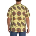 thumbnail image 3 of Balery Bohemia Camisa Casual de Manga Corta con Botones para Hombre, Texturizada, Estilo Cubano, para Playa, Verano-Small, 3 of 5