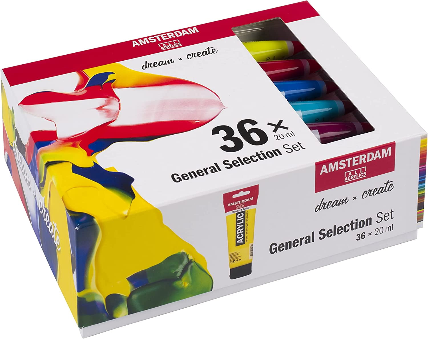 Amsterdam Standard Series Acrylic Paint Set, 20ml, 36-Colors