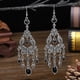 thumbnail image 4 of Pendientes de gota de agua Yashi con textura negra bohemia para mujer 7 cm-12 cm, 4 of 5