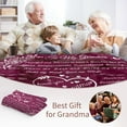 thumbnail image 6 of Grandma Blanket, Grandma Gifts from Grandkids, Birthday Gifts for Grandma from Grandson Granddaughter, Christmas Gifts For Best Grandma, Grandma Flannel Letter Throw Blanket " (Merlot Red)(30"x40"), 6 of 7