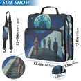 thumbnail image 2 of FORMRS Zipper Binder with Shoulder Strap 2-inch Ring 500 Sheet Capacity File Bag, Blue Planet, 2 of 5