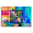 thumbnail image 1 of Epic Art 'Window into the Soccer Universe Pink and Cyan' by Jace D McTier, Acrylic Glass Wall Art, 24"x16", 1 of 8