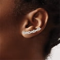 thumbnail image 3 of Sterling Silver Cz Stars Ear Climber Earrings (29 X 6) Made In Thailand qe13460, 3 of 5