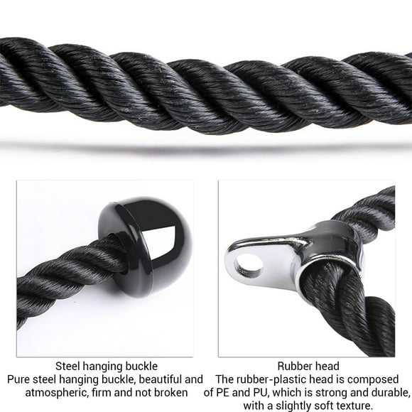 Heavy Duty Abdominal Crunches Cable Tricep Rope Heavy Duty Abdominal Crunches Cable Pull Down Laterals Biceps Muscle Training Fitness Body Building Gym Pull Rope