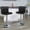 Black, variant on Emma + Oliver 2 Pack Contemporary White Quilted Vinyl Adjustable Height Barstool with Chrome Base