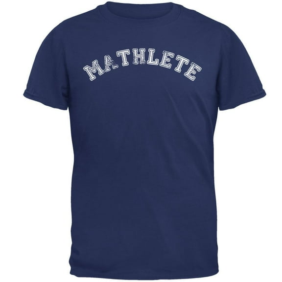 Back To School Mathlete Mens T Shirt Metro Blue LG