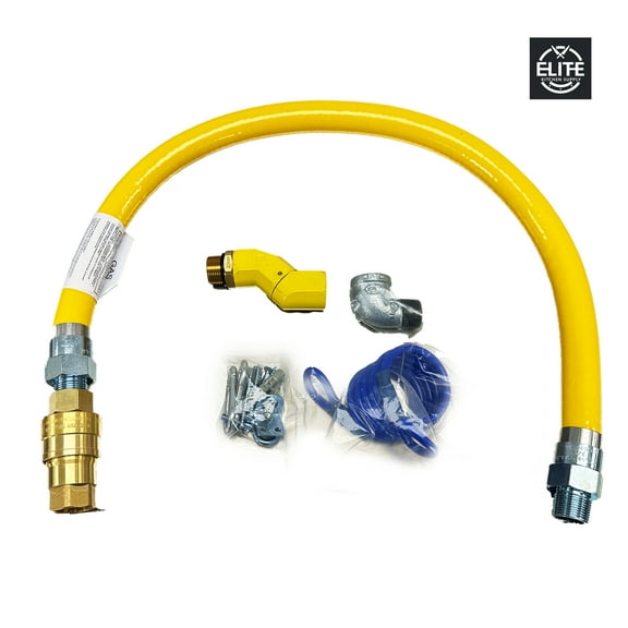 36 in. Gas Safety System Connection Kit, Gas Hose, For Cooker Lines