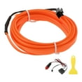 thumbnail image 1 of Cuerda de luz LED EL de 2m Unique Bargains Cable de luz de neón flexible para decoración de interiores de automóviles Encendedor de cigarrillos (12v) Naranja, 1 of 1