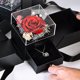 thumbnail image 4 of Caja de joyería de doble puerta con flor eterna, cajón con tapa acrílica que puede contener collar, anillo, pendientes, regalos de vacaciones, 4 of 5