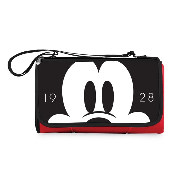 Mickey Mouse - Blanket Tote Outdoor Picnic Blanket, (Red with Black Flap)