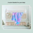 thumbnail image 3 of Elegear Rainbow Throw Blanket for Baby, Unique Tie-dye Blanket, Super Soft Cute Decorative Flannel Blankets for Baby Bed Sofa Couch, Warm Cozy Fuzzy Blanket for Kids Pets, Kids Baby Gift 30"x40", 3 of 7