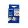 Brother 1/2 Inch x 26.2 Feet White on Clear for P-Touch (TZ135)