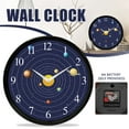 thumbnail image 1 of Universe Clock Creative Non-Ticking Planet Wall Clock for Home Living Room。，, 1 of 5