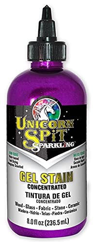 Unicorn SPiT Sparkling - Gel Stain & Glaze - 8oz Sunset Sparkle Collection - Violet Vulture, Dolly Firebird, Golden Gosling