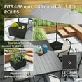 thumbnail image 4 of Outsunny Base de Parasol de Patio Remplissable Support de Parasol avec Roues, Noir, 4 of 10
