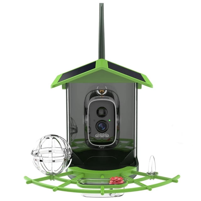 Smart Bird Feeder with Camera Solar Powered,AI Identify Birds Species,4K HD Video Live Stream,Instant Arrival Alerts,Weatherproof Design for Effortless Birdwatching,Best Gifts for BirdLovers