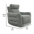 thumbnail image 5 of Eddie 38 Inch Power Lay Flat Recliner Chair- Gray Chenille- Power Headrest, 5 of 6