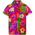 thumbnail image 2 of KING KAMEHA T-Shirts d'Été à Manches Courtes Ananas pour Hommes, Ananas, Rouge, S, 2 of 4