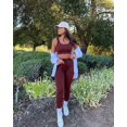 thumbnail image 2 of Ribbed Workout Outfits for Women 2 Piece Seamless Sport Bra High Waist Yoga Leggings Sets, 2 of 12