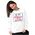 thumbnail image 4 of Breast Cancer Ribbon Strong Together Women Crewneck Sweatshirt Brisco Brands L, 4 of 6