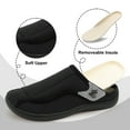 thumbnail image 4 of Barerun Mens Wide Toe Box Diabetic Slippers Adjustable Bedroom House Slippers Elderly Comfort, 4 of 8