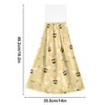 thumbnail image 6 of Yayeee Kitchen Hanging Hand Towels Set of 2 with Loop Bathroom Absorbent Tie Towel, Cute Bee Pattern, 6 of 7